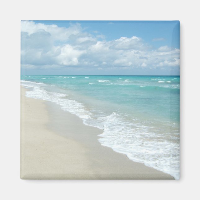 Extreme Relaxation Beach View White Sand Magnet (Front)