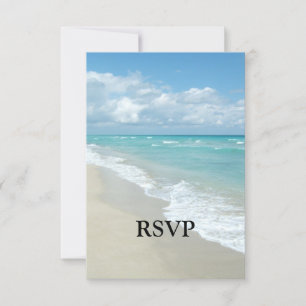 Extreme Relaxation Beach View White Sand RSVP Card