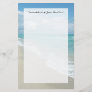 Extreme Relaxation Beach View White Sand Stationery