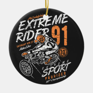 Extreme Rider Pro Rider BMX Ceramic Tree Decoration