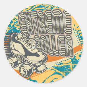 Extreme Roller Tshirts and Gifts Classic Round Sticker