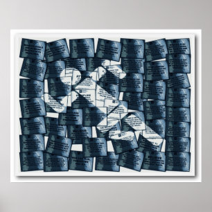 Extreme Running Motivation Posterised in Blue Poster