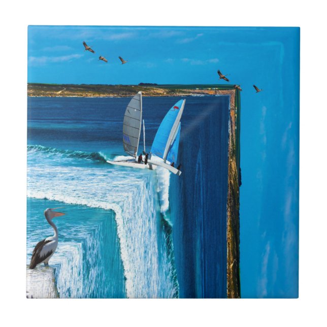 Extreme Sailing Over The Edge, Tile (Front)