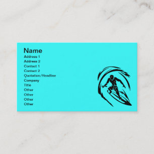 extreme_sport_003 SURFING DUDE TATTOO TRIBAL Business Card