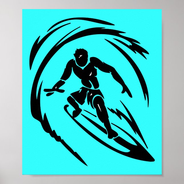 extreme_sport_003 SURFING DUDE TATTOO TRIBAL Poster (Front)