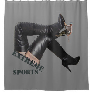 Extreme Sports - BOOT Climbing Shower Curtain