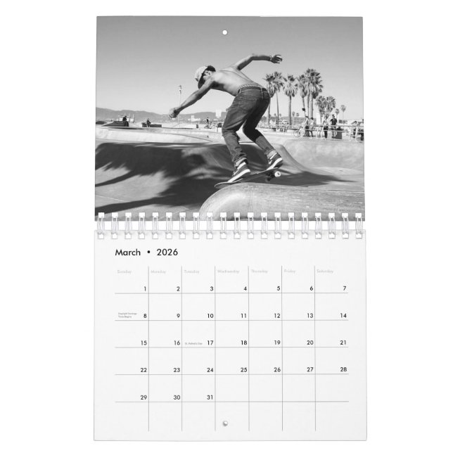 Extreme Sports, Skateboard, MotoX, Bike Calendar (Mar 2026)