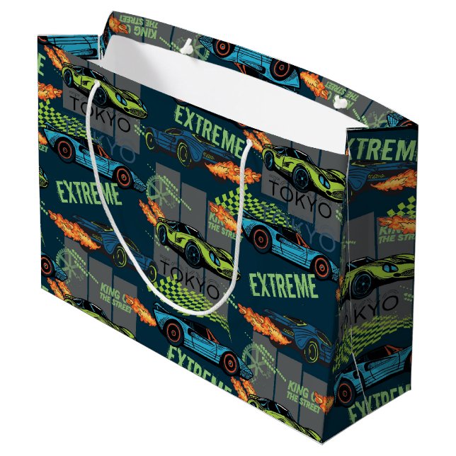 Extreme Tokyo Street Racing Pattern Large Gift Bag (Back Angled)
