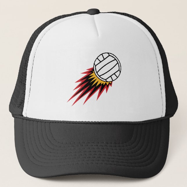extreme volleball spike design trucker hat (Front)