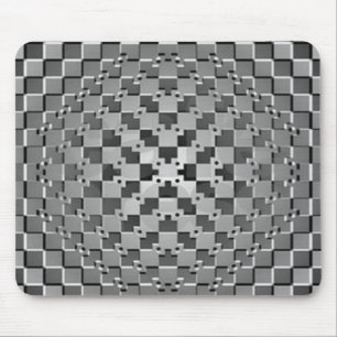 extremely challenging optical illusion mouse mat