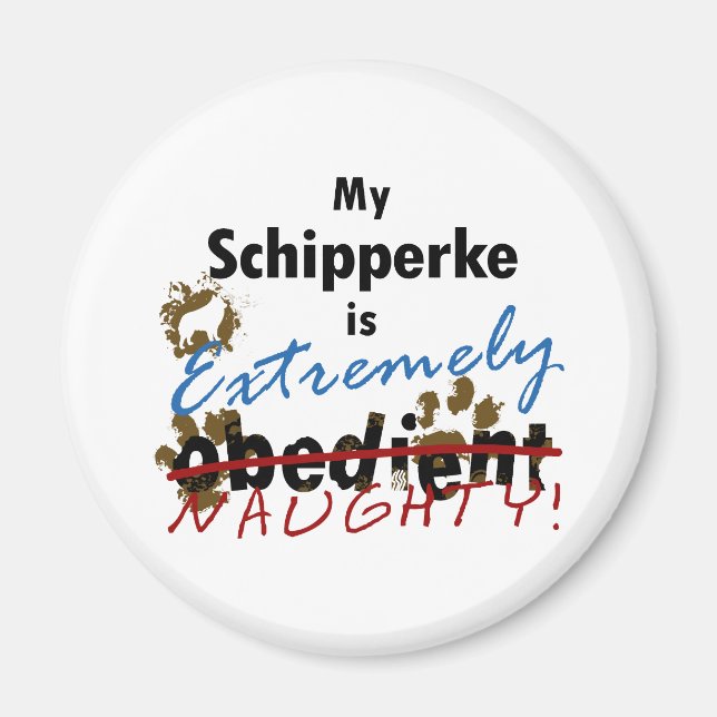 Extremely Naughty Schipperke Magnet (Front)