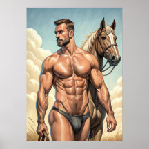 Extremelyhot dude with a horse