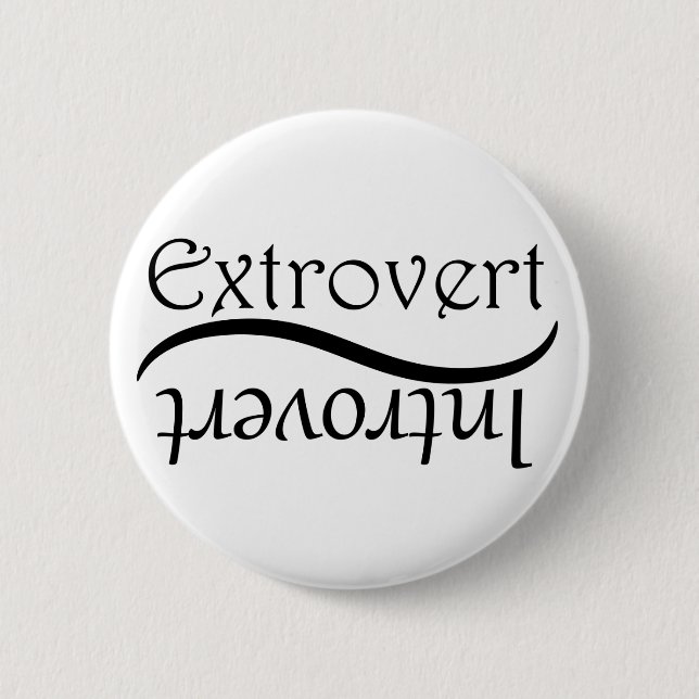 Extrovert-Introvert 6 Cm Round Badge (Front)