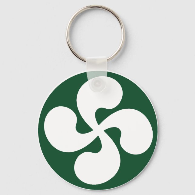 Extruded Basque Cross Key Ring (Front)