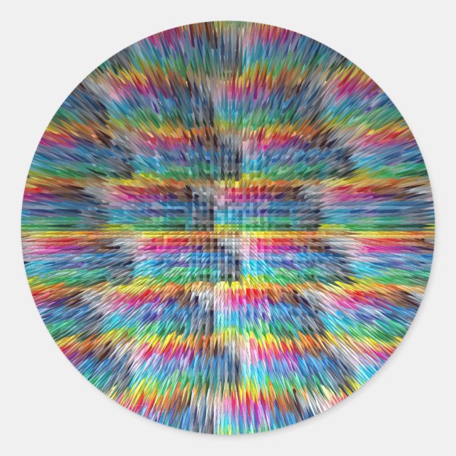 EXTRUDED COLORS CLASSIC ROUND STICKER (Front)