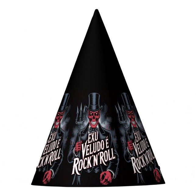 Exu Veludo is Rock'N'Roll #1 Party Hat (Front)
