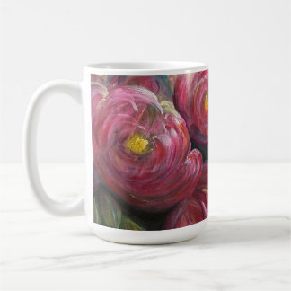 Exuberance pink flower painting coffee mug