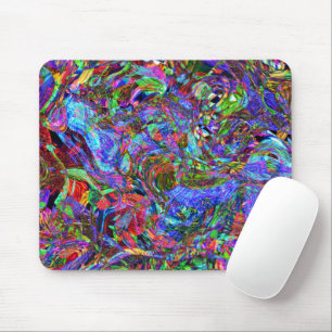 Exuberant Colour Flowing Abstract Mouse Mat