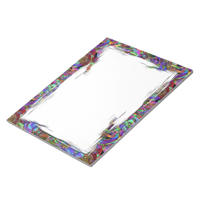 Exuberant Colours Abstract Art Notepad (Angled)
