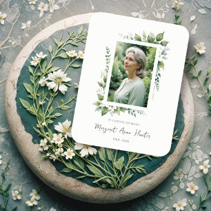 Exuberant Flower & Foliage Frame Photo Keepsake Magnet