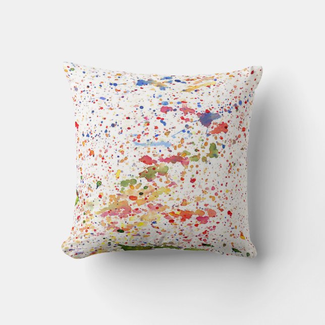Exuberant Splatter Cushion (Front)