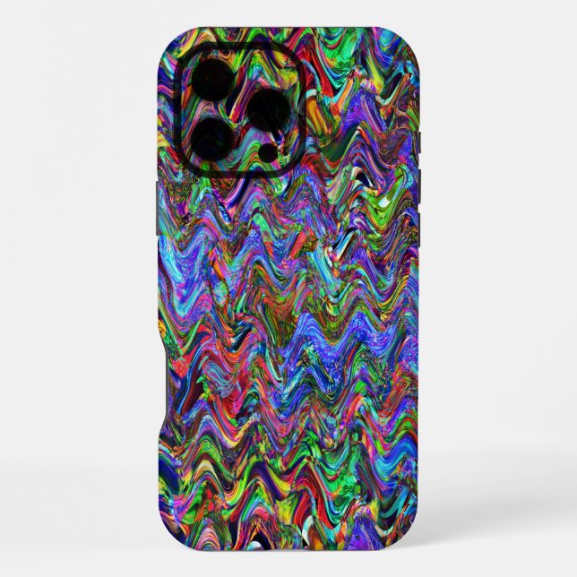 Exuberant Zigzag Artist Colours iPhone Case (Back)