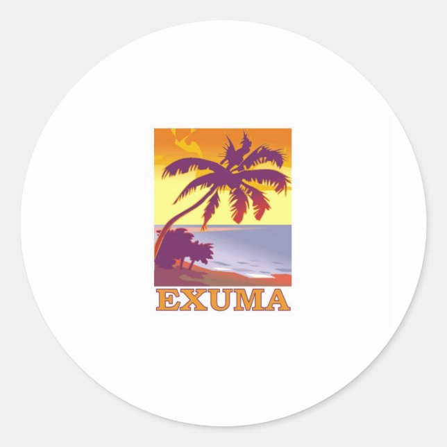 Exuma, Bahamas Classic Round Sticker (Front)