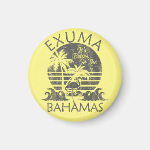 Exuma Bahamas Magnet Vacation Cruise Retro Beach
