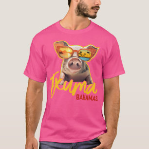Exuma Bahamas Swimming Pig Caribbean Beach Trips S T-Shirt