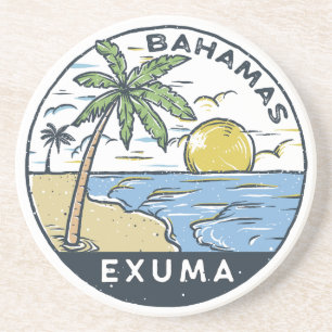 Exuma Bahamas Vintage Coaster