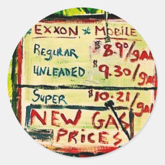 EXXON MOBILE CLASSIC ROUND STICKER