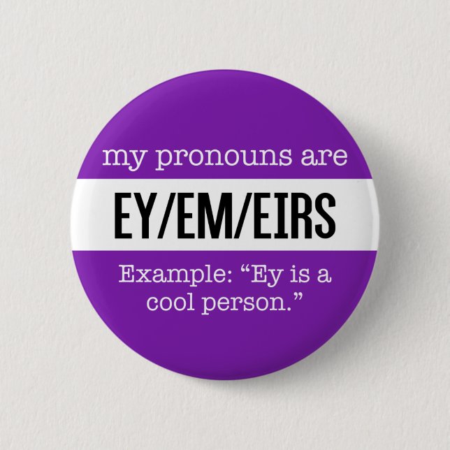 Ey/Em Pronouns – Gender Creative Flag 6 Cm Round Badge (Front)
