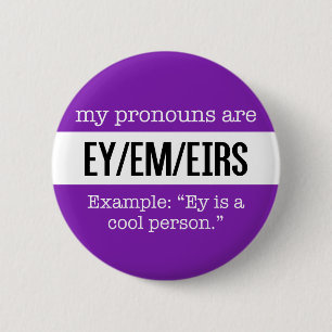 Ey/Em Pronouns – Gender Creative Flag 6 Cm Round Badge