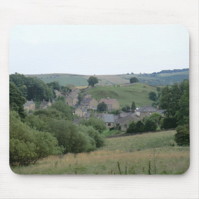 Eyam, the Historic Plague Village in Derbyshire Mouse Mat (Front)