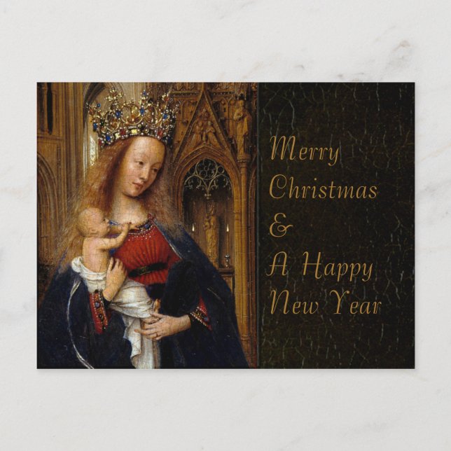 Eyck Madonna in Church CC0297 Christmas Postcard (Front)