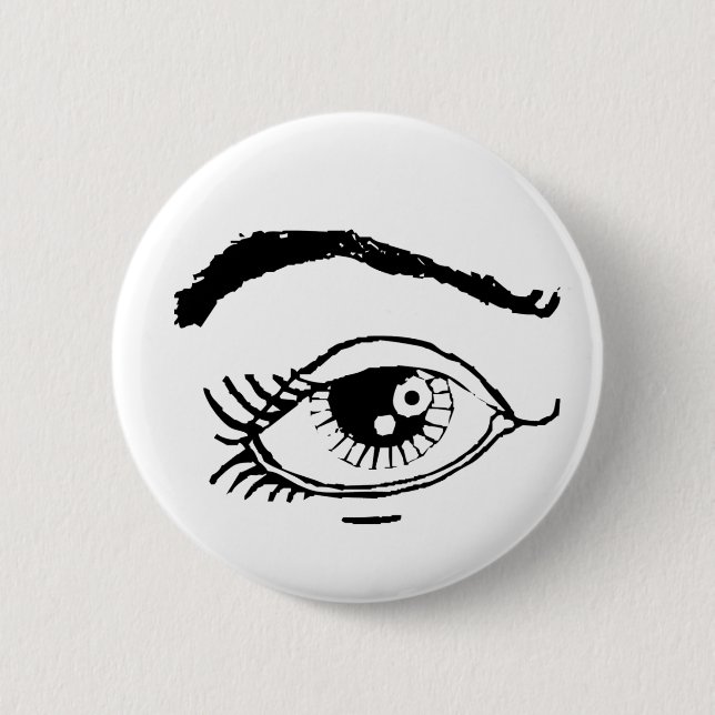 Eye 6 Cm Round Badge (Front)