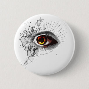 Eye 6 Cm Round Badge