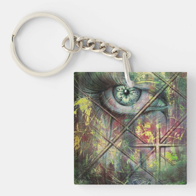 eye abstract key ring (Front)