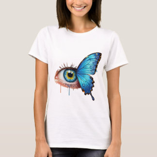 Eye and butterfly T-shirt design