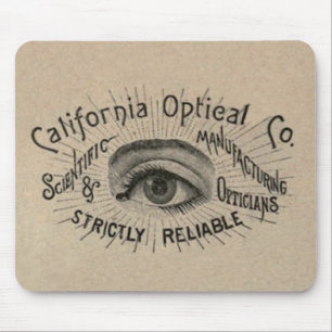 Eye Antique Advertising Optical Mouse Mat