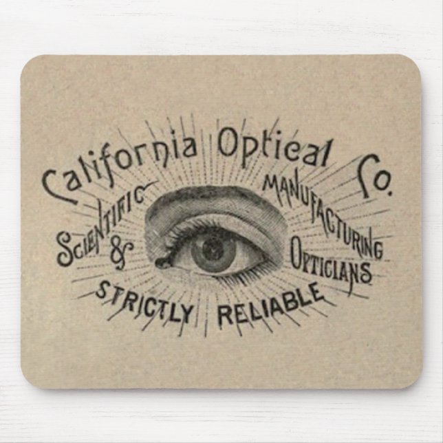 Eye Antique Advertising Optical Mouse Mat (Front)