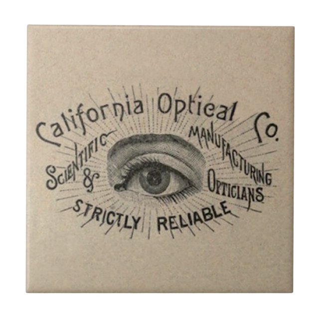 Eye Antique Advertising Optical Tile (Front)