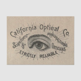Eye Antique Advertising Optical Tissue Paper