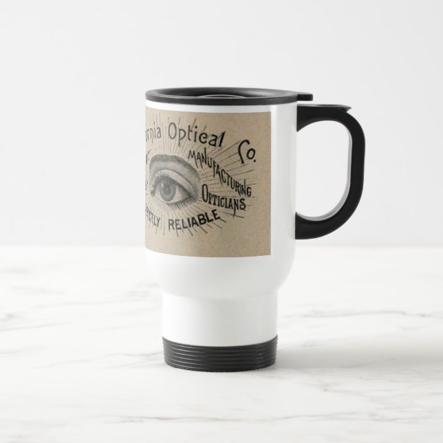 Eye Antique Advertising Optical Travel Mug (Right)