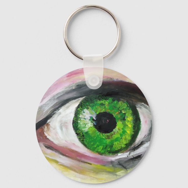 Eye art painting  key ring (Front)