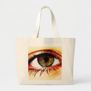 Eye bagjtcn large tote bag