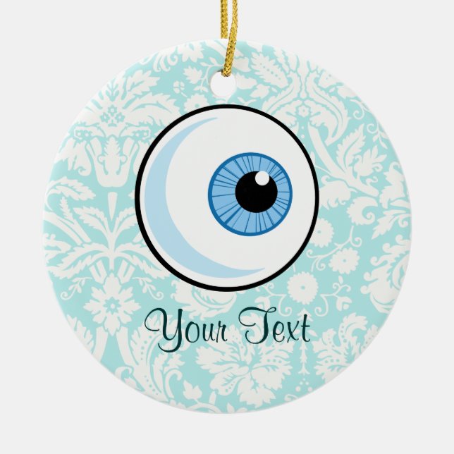 Eye Ball; Cute Ceramic Tree Decoration (Front)