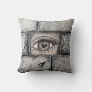 "Eye Behind Wall" Cushion