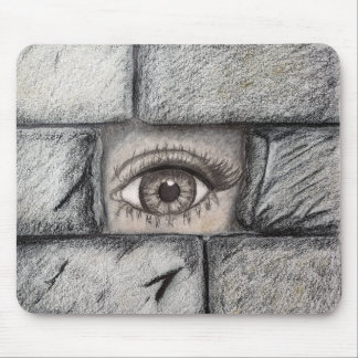 "Eye Behind Wall" Mouse Mat