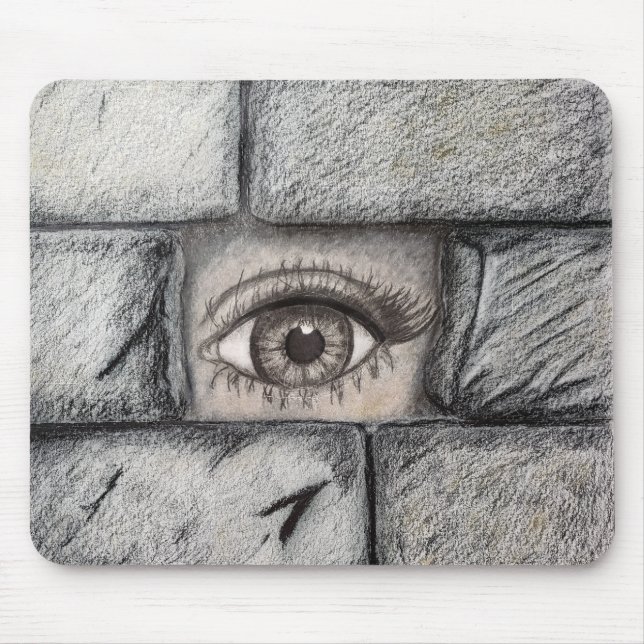 "Eye Behind Wall" Mouse Mat (Front)